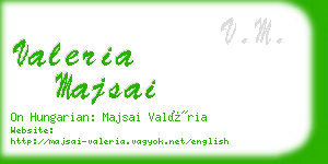 valeria majsai business card